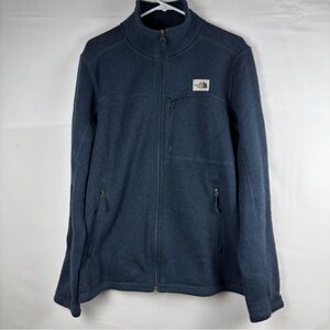 The North Face Jacket Mens Medium Navy Sweater Fleece Full Zip Chest Pocket